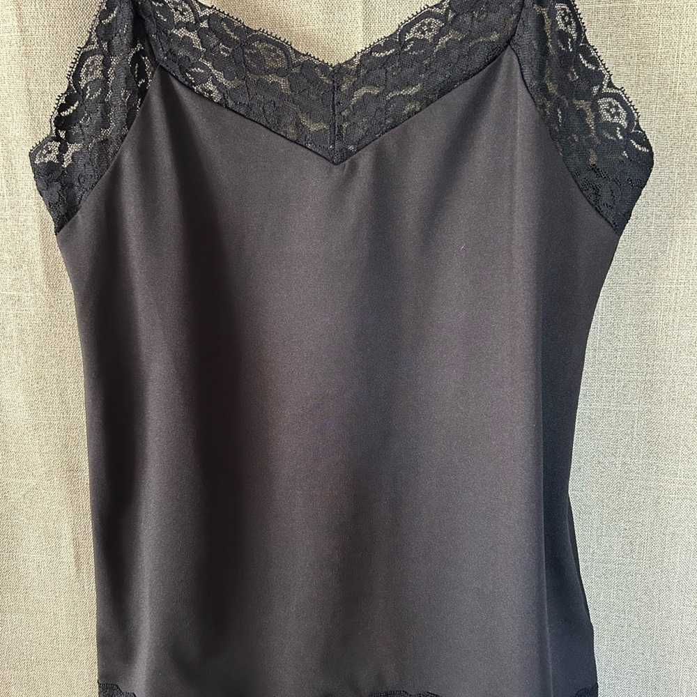 White House Black Market Black Lace Camisole